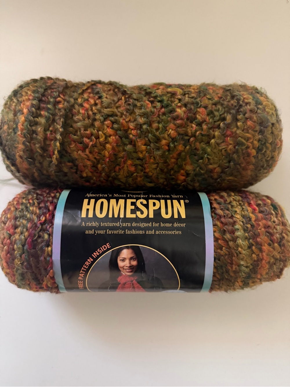 Lion Brand Homespun Textured Yarn Lot of 2 Harvest 790 Bulky 5 Acrylic